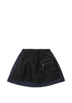 Toga pocket-detail drawstring mini skirt - Black