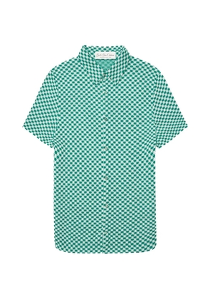 GOD'S TRUE CASHMERE short-sleeve buttoned shirt - Green