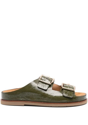 Pedro Miralles patent-leather sandals - Green