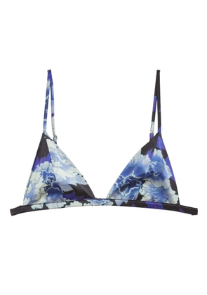 Fleur Du Mal Luxe triangle bra - Blue