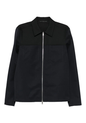 Low Brand panelled zip-up shirt - Blue