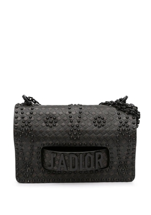 Christian Dior Pre-Owned 2018 Medium Embossed Calfskin Studded JAdior Chain Flap shoulder bag - Black