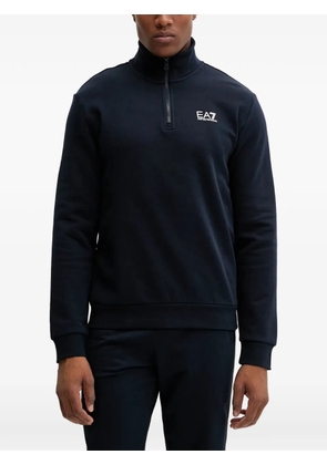 Ea7 Emporio Armani logo-detail sweatshirt - Blue