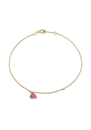 We by WHITEbIRD 18kt yellow gold Clarisse Heart ruby bracelet