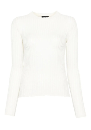 DIXIE ribbed long-sleeve sweater - White