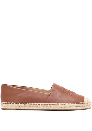 Lauren Ralph Lauren Cameryn embossed-logo espadrilles - Brown