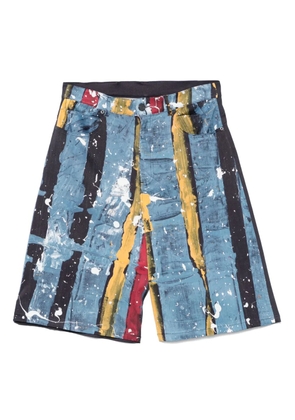 Charles Jeffrey Loverboy striped shorts - Blue