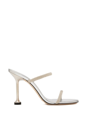 Stuart Weitzman crystal-embellished stiletto sandals - Silver