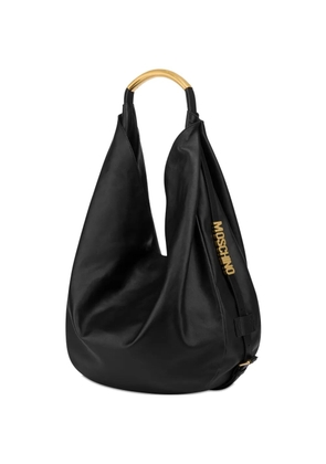 Moschino large Handle Me leather shoulder bag - Black