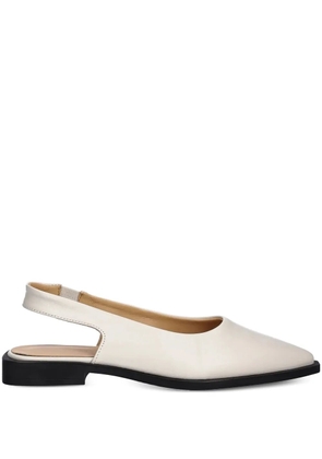 Copenhagen slingback pointed-toe flat pumps - Neutrals