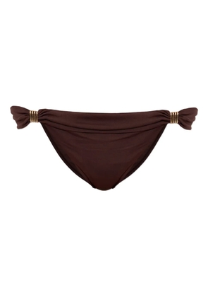 Melissa Odabash Grenada ring-detail gathered bikini bottoms - Brown