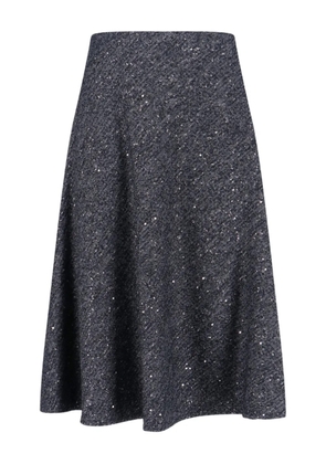 Tagliatore sequin midi skirt - Grey