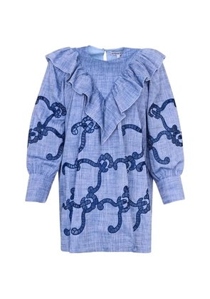 Hunter Bell Azalea ruffled mini dress - Blue