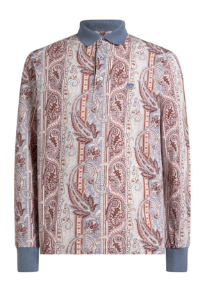 ETRO piqué polo shirt - Blue