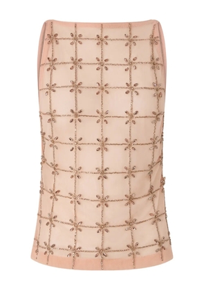 PINKO crystal-embellished sleeveless top