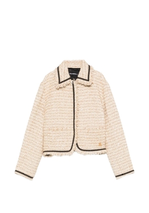 Karl Lagerfeld frayed-trim jacket - Neutrals