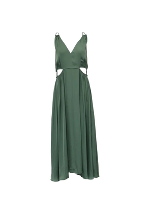 Maje cut-out V-neck midi dress - Green