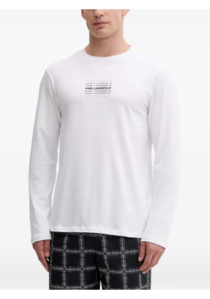 Karl Lagerfeld plaid pajamas set - White