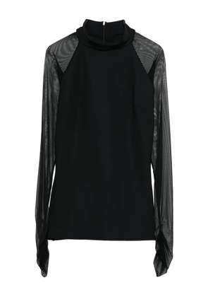 CHIARA BONI La Petite Robe Illusion mesh blouse - Black