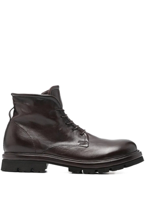 A.S.98 lace-up leather boots - Brown