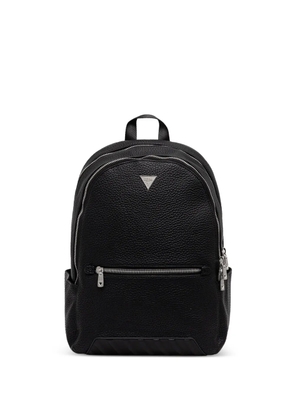 GUESS USA logo-plaque zip backpack - Black