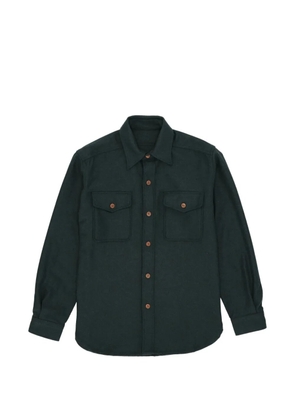 Fortela CPO button-down wool overshirt - Green