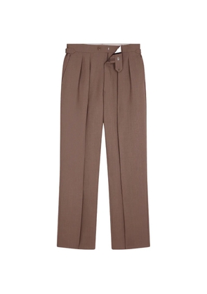 FURSAC pleated wide-leg trousers - Brown