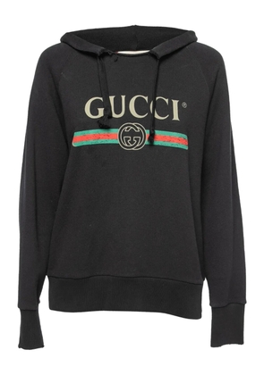 Gucci Pre-Owned embroidered hoodie - Black