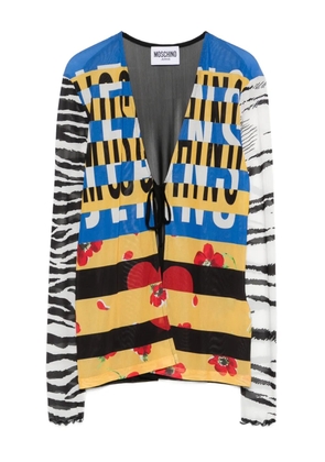 MOSCHINO JEANS graphic-print tie top - Black