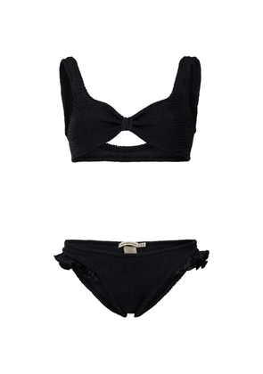 PARAMIDONNA Valentina bow ruffled bikini - Black
