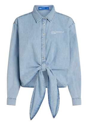 Karl Lagerfeld Jeans knot-detail shirt - Blue
