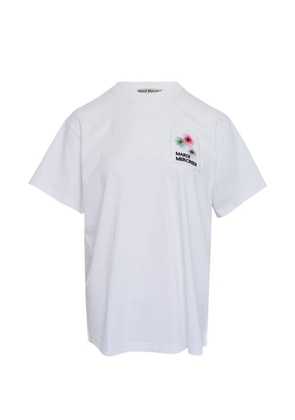 Mardi Mercredi Les Petites flower-patch T-shirt - White
