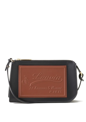 Lanvin logo-plaque crossbody bag - Black