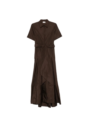 P.A.R.O.S.H. tie-waist layered maxi dress - Brown