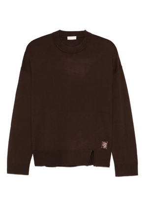 LIU JO logo-detail hem-split sweater - Brown