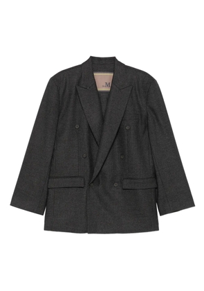THE M double-breasted fitted jacket - Grey