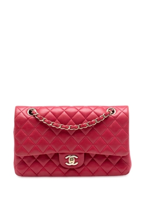 CHANEL Pre-Owned 2015-2016 Medium Classic Lambskin Double Flap shoulder bag - Red