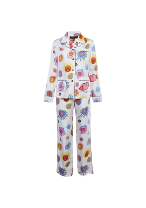 Louis Vuitton Pre-Owned x Yayoi Kusama silk pajama set - White