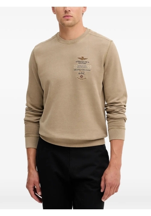 Aeronautica Militare embroidered sweatshirt - Neutrals