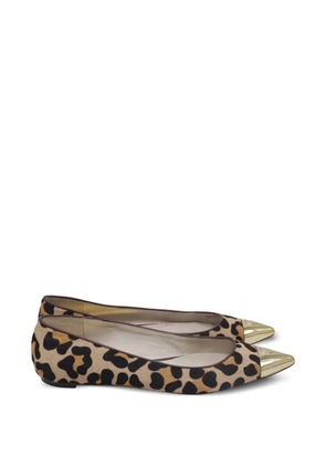 Michael Kors Vintage leopard-print pointed ballet flats - Neutrals