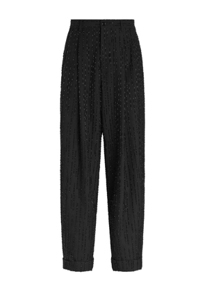 Dolce & Gabbana embellished-stripe trousers - Black