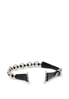 Toga chain leather watch strap - Black