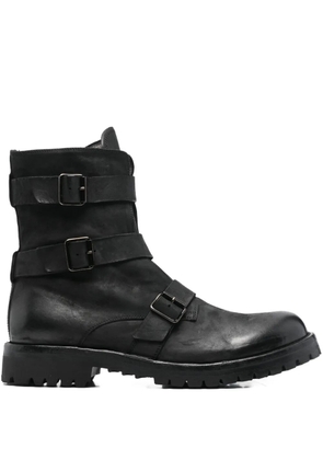 Officine Creative 35mm Ikonic 014 buckle-strap boots - Black