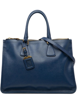 Prada Pre-Owned 2013-2025 Saffiano Double Zip Open Convertible Tote satchel - Blue