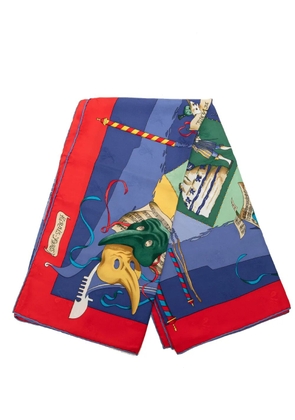 Hermès Pre-Owned 1986-1998 Le Carnaval de Venise Silk Scarf scarves - Blue