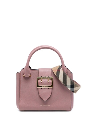 Burberry Pre-Owned 2000-2017 Small Grained Leather Buckle Tote satchel - Pink