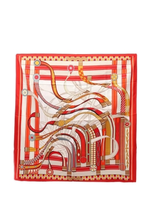 Hermès Pre-Owned 1990s Voltes Et Pirouettes silk scarf - Neutrals