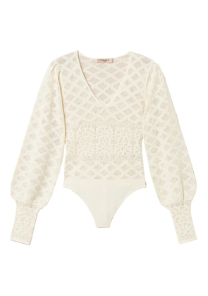 TWINSET knit floral bodysuit - Neutrals