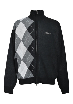 BREATH logo-embroidered cardigan - Black