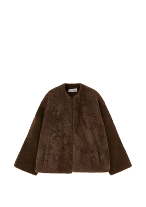 The Row round-neck long-sleeves jacket - Brown